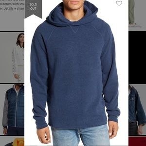 Levi’s unhemmed hoodie made and crafted navy